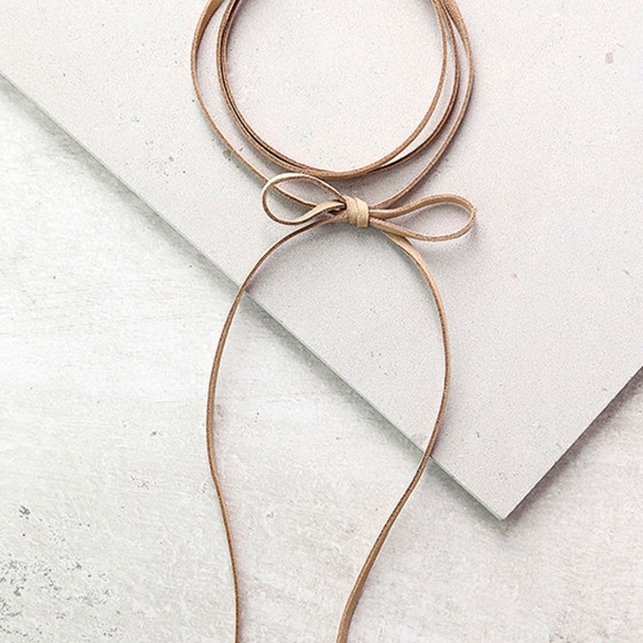 Lulus Alchemy Gold and Taupe Layered Choker - Picture 2 of 3